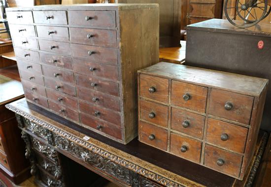 Specimen cabinet/chest & another similar small cabinet/chest